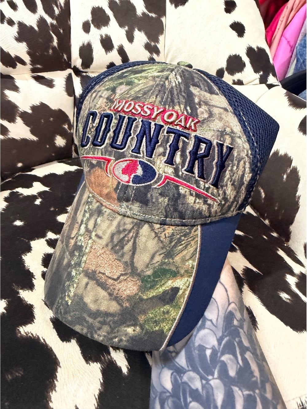 Mossy Oak Country Camouflage Mesh Back Baseball Cap